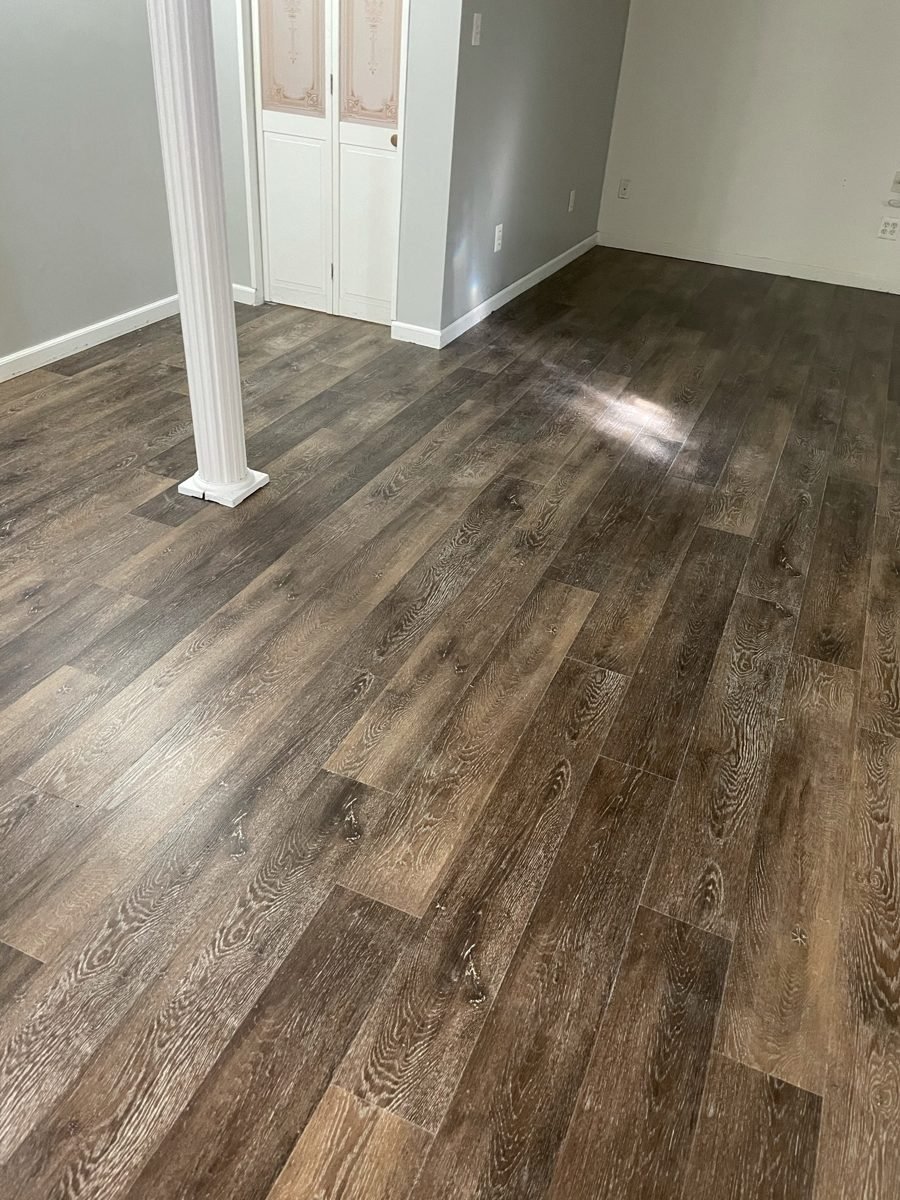 Luxury vinyl plank installation in Manorville, NY