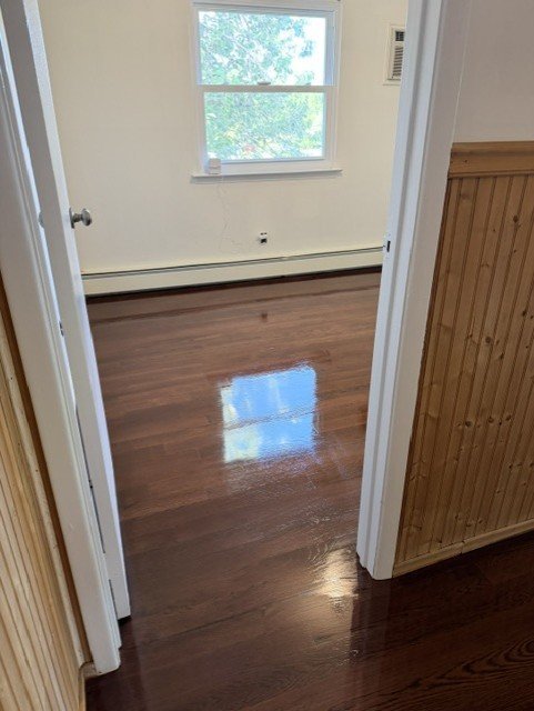 Real SAS Flooring project: refinished red oak flooring on Long Island, NY